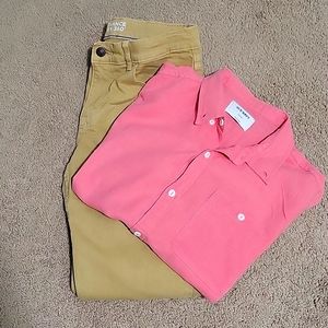 Boys size 14 outfit pants and shirt